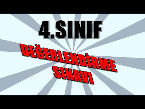 4.SINIF İNGİLİZCE DEĞERLENDİRME SINAVI (2.DÖNEM) | UZAKTAN EĞİTİM