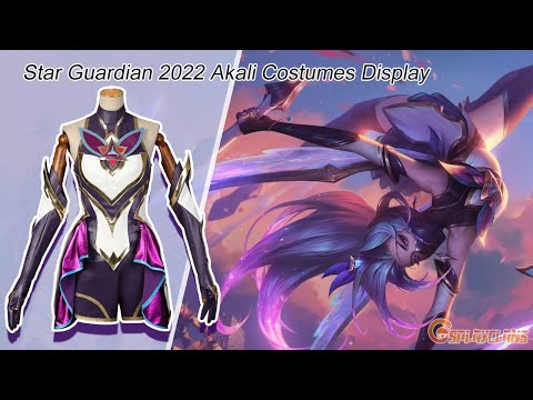 LOL Star Guardian 2022 Akali Cosplay Costumes Display