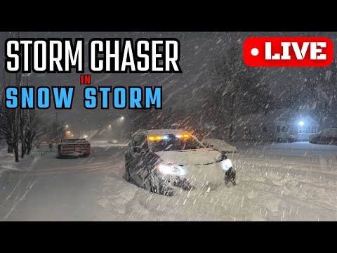 🔴 Chicago and Indiana Lake Effect Snow - LIVE Storm Chaser
