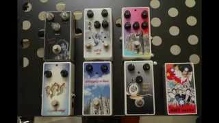 Video thumbnail for My DIY guitar pedal family (including BYOC overdrive 2, shredder, chorus etc. and KMT sucks pedal) by MrKklee100