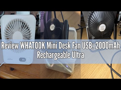USB Desk Fan for Bedroom: 100 Speeds Digital Display Quiet Portable Fan with Turbo Airflow, 120° Rotating Small Rechargeable Battery Desktop & Wall-Mounted Fans for Bedroom Home Office (Black) video review thumbnail