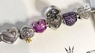 PANDORA HEART CHARM / PANDORA RETIRED CHARMS / PANDORA PAVE HEART / PRINCESS DAUGHTER HEART CHARM