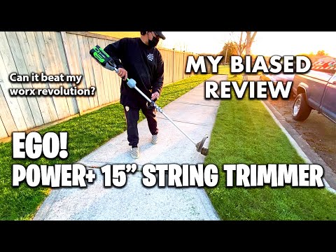 Ego Power+ 15" string trimmer honest review vs worx gt revolution ~ spring lawncare ~ upgrade?