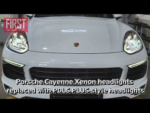 9y0 PDLS PLUS STYLE HEADLIGHT CONVERSION IN Porsche Cayenne Xenon HEADLIGHT