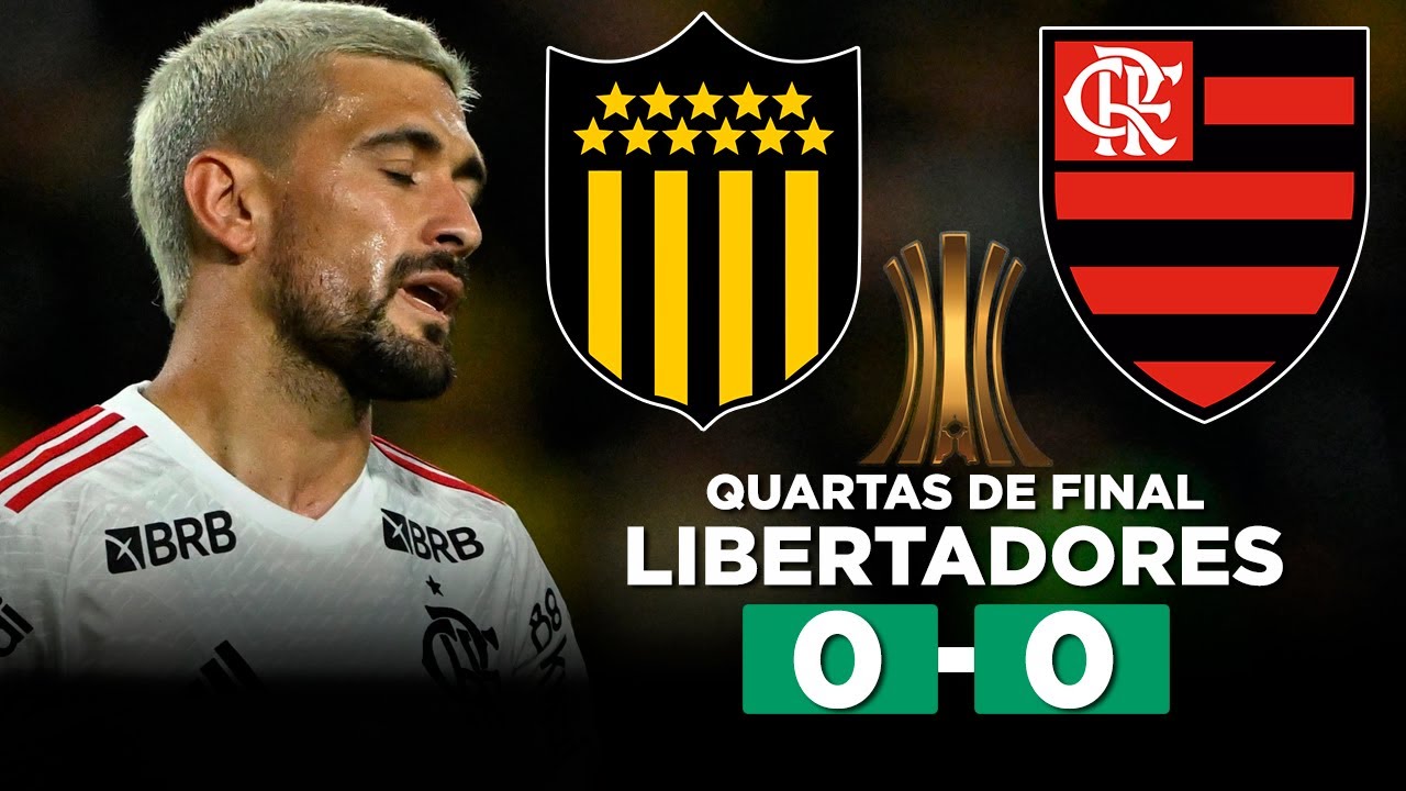 PEÑAROL x FLAMENGO AO VIVO Libertadores 2024 QUARTAS de final | Narração