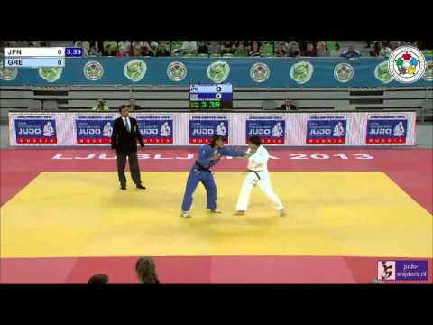 Judo 2013 World Championships Junior Ljubljana: Tsugane (JPN) - Teltsidou (GRE) [-63kg] semi-final