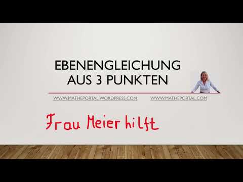 Ebenengleichung aus 3 Punkten bilden