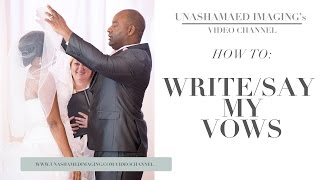 How To Write My Wedding Vows