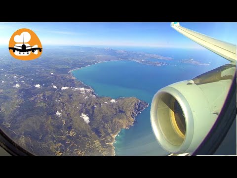 Landing Mallorca with great island overview - Drone impressions - start of the return flight