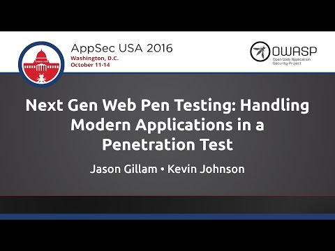 Image thumbnail for talk Next Gen Web Pen Testing: Handling Modern Applications in a Penetration Test