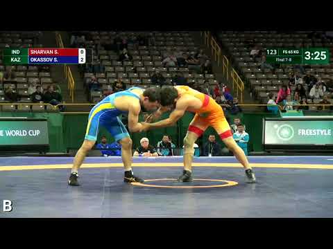 Final 7-8 FS - 65 kg: S. SHARVAN (IND) v. S. OKASSOV (KAZ)