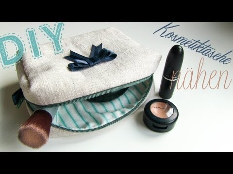DIY Kosmetiktasche nähen + Schnittmuster Download ♥