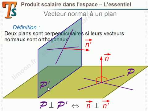 Maths TS - Produit scalaire dans l'espace - Mathématiques Terminale BAC S 2018