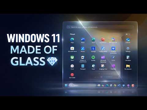 Windows 11, But It’s Made of Glass 💎 (Full Transparent Setup!)