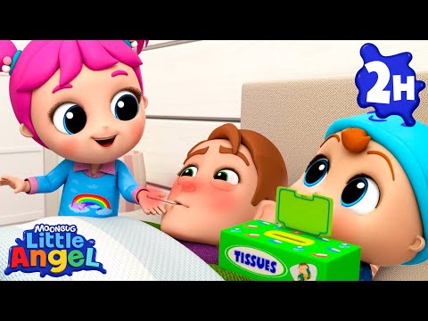 Daddy's Feeling Sick🤒🤧 | 📖Little Angel📖Moonbug Kids📖Learning Corner
