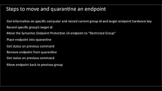 Symantec Endpoint Protection 14 (SEP 14) Quarantine Endpoint
