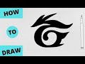HOW TO DRAW THE GARENA FREE FIRE LOGO