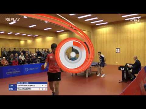 ETTU Cup 2017 R3: Kalinikos Kreanga - David McBeath