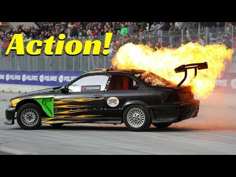 O carro está pegando fogo! - Show de acrobacias extremas + perigosas e algo dá errado...