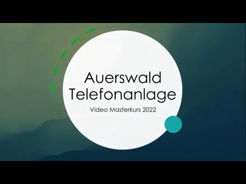 Auerswald Video-Masterkurs  Das Online-Training zum Einrichten der Auerswald Telefonanlage