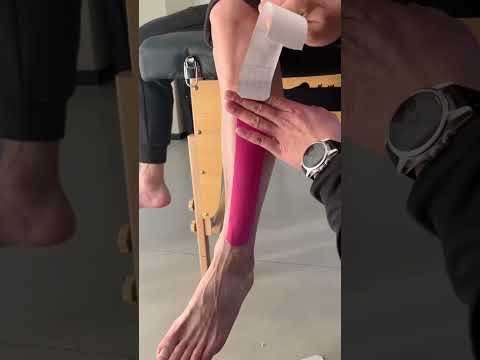 Use kinesiology tape to help relieve pain associated with shin splints#kinesiologytape
