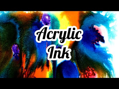 How to paint Abstract Acrylic Ink Background. Acrylic ink Art on Watercolor paper