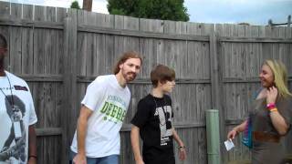 Justin Bieber and Kenny Hamilton feeling my Dave Reynolds Ninja moves in Allentown 09/04/10.