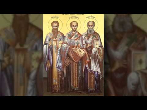 Troparul Sf. Trei Ierarhi: Vasile cel Mare, Grigorie Teologul si Ioan Gura de Aur (31 ianuarie)