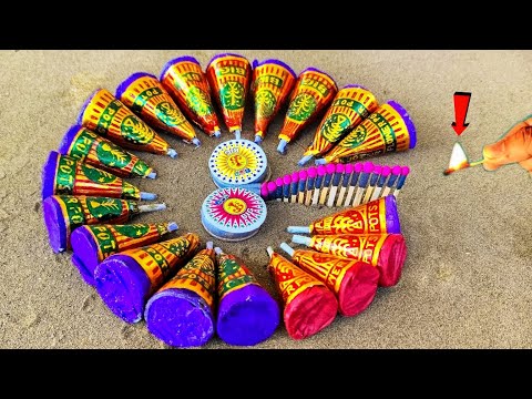 Lot Of Diwali Big Anar Vs Two chakri Vs Red Matchstick Chain Reaction Domino 😱 |