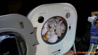 Washing machine in the motorhome