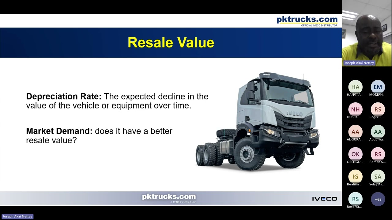 Webinar pk trucks: Key priorities when deciding on procurement of a vehicle, truck or equipment