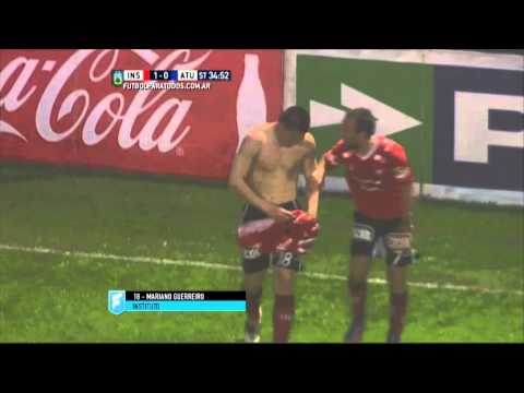Gol de Guerreiro. Instituto 1 - Atl. Tucumán 0. Fecha 28. Primera B Nacional 2015. FPT.
