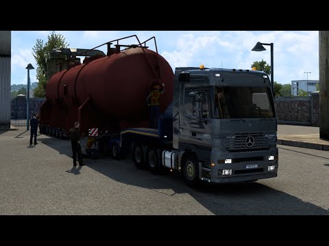 Euro Truck Simulator 2 #15 | Berlim-Szczecin | Mercedes-Benz Actros I | Special Cargo Transport