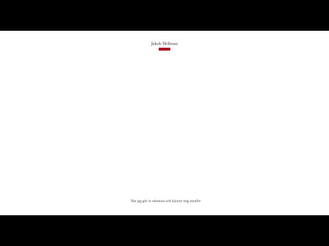 Jakob Hellman - När jag går in nånstans och känner mig utanför (Audio)