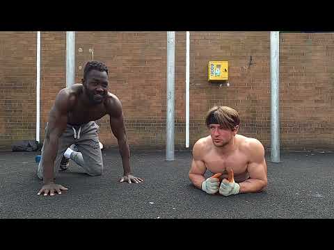 HARDEST PUSH UPS SET +bring sally up!!! (Raw video) PART 1