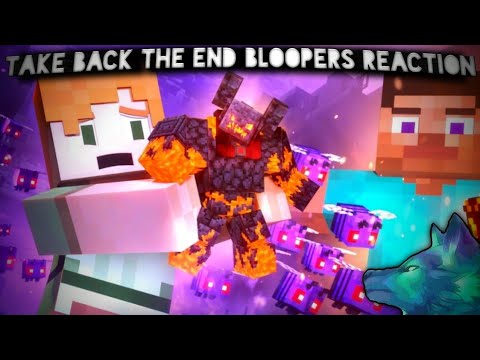Reacting to Take Back The End Bloopers Alex & Steve (Minecraft Animation) By Black Plasma Studios