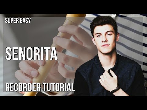 SUPER EASY: How to play Senorita by Shawn Mendes ft Camila Cabello on Recorder (Tutorial)