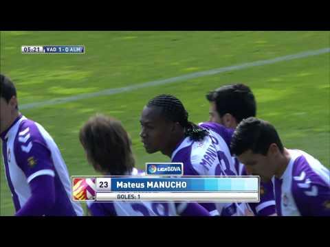 Gol de Manucho (1-0) en el Real Valladolid - UD Almería - HD