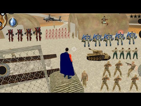 Vegas Crime Simulator (SuperHero Fight  Army 🚗 Robot Car) SuperHero 🪓 Fight Robot on Throne - HD