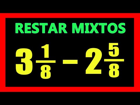 ✅👉 Resta de Numeros Mixtos con Igual Denominador