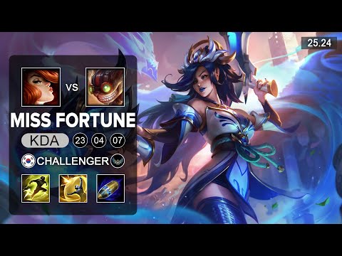Miss Fortune vs Ziggs ADC - KR Challenger - Patch 25.24 Season 15