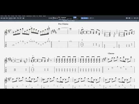 Megadeth - A Tout Le Monde SOLO TAB -  Guitar Pro 7 (Speed trainer)