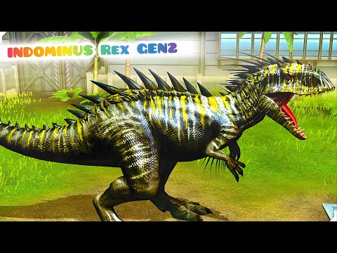 INDOMINUS REX GEN2 VS PACHYGALOSAURUS IN JW | Jurassic World The Game - Hybrid Dino Battle 