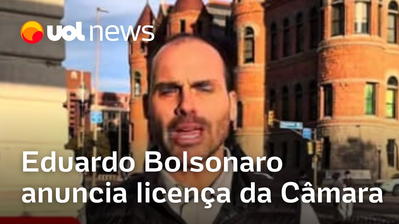 Eduardo Bolsonaro se licencia da Câmara para ficar nos EUA; veja anúncio