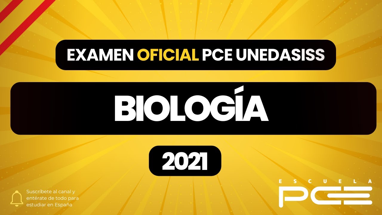 ✔️ EXAMEN PCE SELECTIVIDAD BIOLOGÍA 2021 RESUELTO