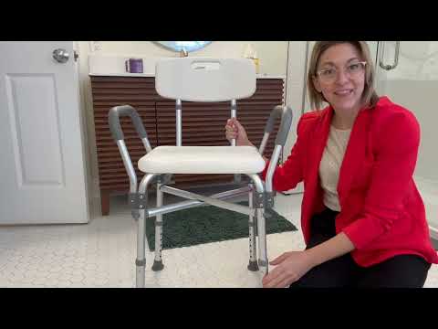 Aluminium height adjustable shower stool