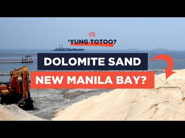 FALSE: Photo of white sand in new Manila Bay