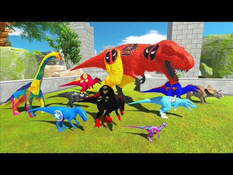 ALL UNITS RACE TO ESCAPE FROM DEADPOOL T-REX - WHO WILL SURVIVE? | Animal Revolt battle Simulator