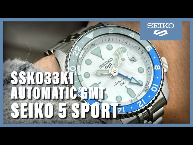Vídeo relacionado con Seiko SSK033K1 Montre 5 Sports Automatique GMT, Argent, Bracelet