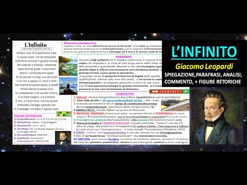 L'INFINITO Giacomo Leopardi spiegazione, analisi, commento, figure retoriche